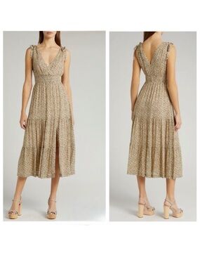 PAIGE Karlissa Print Smocked Waist
Sleeveless Tiered Dress size 4 New w tag $299